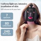 7-Color LED Light Therapy Silicone Face Mask Wireless Design, 80 LED Beads,240 Chips