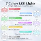 7-Color LED Light Therapy Silicone Face Mask Wireless Design, 80 LED Beads,240 Chips
