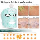 7-Color LED Light Therapy Silicone Face Mask Wireless Design, 80 LED Beads,240 Chips