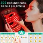 FREYARA 7-Kleuren LED-Lichttherapie Siliconenmasker voor Gezicht en Hals – 103 LED-Lampjes met 309 Chips