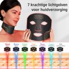 FREYARA 7-Kleuren LED-Lichttherapie Siliconenmasker voor Gezicht en Hals – 103 LED-Lampjes met 309 Chips