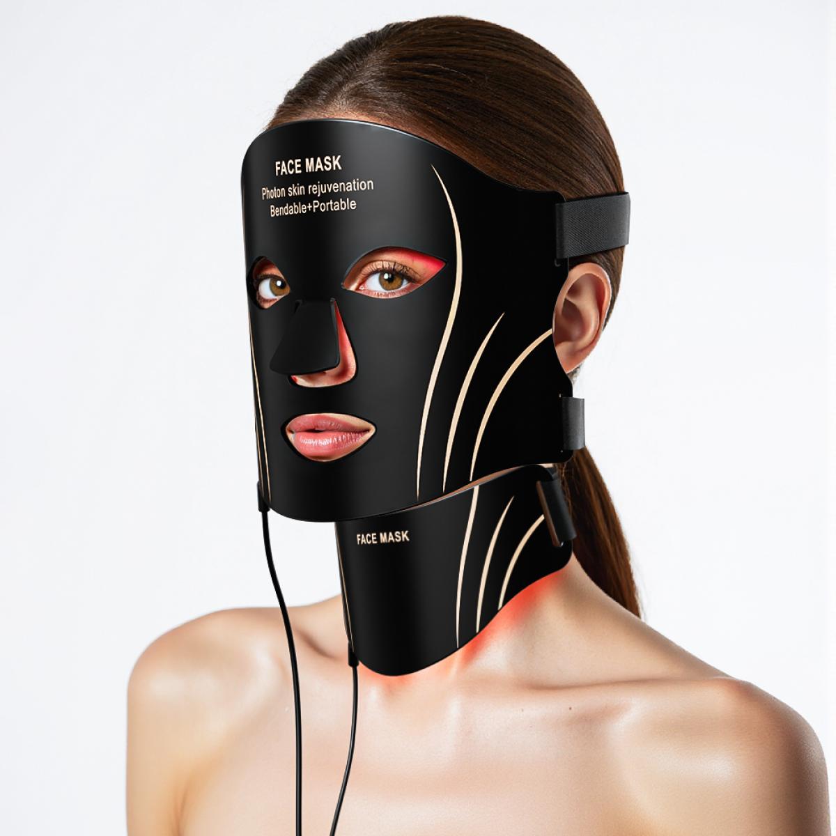 FREYARA 7-Color LED Light Therapy Silicone Mask for Face and Neck