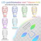 7-Kleuren LED-Lichttherapie Siliconenmasker voor Gezicht en Hals – 103 LED-Lampjes met 309 Chips