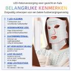 7-Kleuren LED-Lichttherapie Siliconenmasker voor Gezicht en Hals – 103 LED-Lampjes met 309 Chips