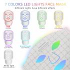 7-Color LED Light Therapy Silicone Mask for Face and Neck , 103 LED Beads,309 Chips
