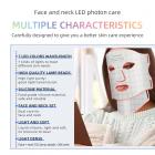 7-Color LED Light Therapy Silicone Mask for Face and Neck , 103 LED Beads,309 Chips