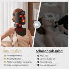 Uitgebreide anti-agingbehandeling: 4-kleuren LED-lichttherapie siliconenmasker voor versteviging en verheldering van gezicht en hals, 480 LED-parels