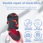 Comprehensive Anti-Aging Treatment:4-Color LED Light Therapy Silicone Mask for Face and Neck Firming and Brightening, 480 LED Beads