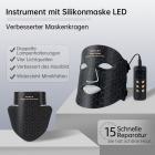 4-Farbige LED-Lichttherapie Silikonmaske für Gesicht und Hals – Vollständige Anti-Aging-Behandlung zur Straffung und Aufhellung mit 480 LED-Lichtern