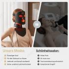 4-Farbige LED-Lichttherapie Silikonmaske für Gesicht und Hals – Vollständige Anti-Aging-Behandlung zur Straffung und Aufhellung mit 480 LED-Lichtern