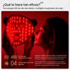 Tratamiento antienvejecimiento integral: máscara de silicona con terapia LED de cuatro colores. Reafirma y levanta la piel del rostro y el cuello, a la vez que ilumina la tez. Cuenta con 480 perlas LED.