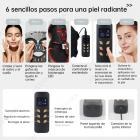 Tratamiento antienvejecimiento integral: máscara de silicona con terapia LED de cuatro colores. Reafirma y levanta la piel del rostro y el cuello, a la vez que ilumina la tez. Cuenta con 480 perlas LED.