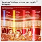 480 perles LED Masque en silicone de luminothérapie LED 4 couleurs , LED Visage pour raffermir et éclaircir le visage et le cou, Traitement anti-âge