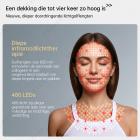 Uitgebreide anti-agingbehandeling: 4-kleuren LED-lichttherapie siliconenmasker voor versteviging en verheldering van gezicht en hals, 480 LED-parels
