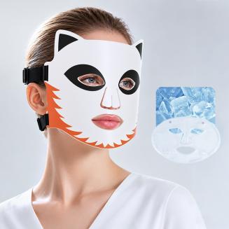 Revolutionize Your Skincare Routine:The Ultimate 4-Color LED Light Therapy & Ice Cooling Silicone Mask, 276 LED Beads
