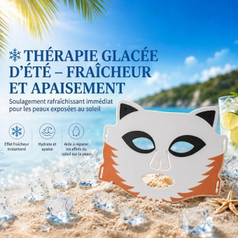Masque LED Visage, le masque ultime en silicone avec luminothérapie LED 4 couleurs et refroidissement par glace, 276 perles LED LED Masque