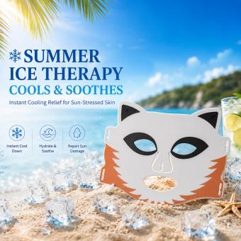 Revolutionize Your Skincare Routine:The Ultimate 4-Color LED Light Therapy & Ice Cooling Silicone Mask, 276 LED Beads