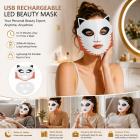 FREYARA Revolutionize Your Skincare Routine:The Ultimate 4-Color LED Light Therapy & Ice Cooling Silicone Mask, 276 LED Beads