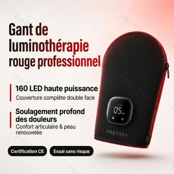 (un)Gant de luminothérapie médicale à 80 LED, couverture complète, lumière rouge et infrarouge