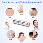 5LED Rood- & Blauwlichttherapieapparaat met Infraroodpuls – 5 Golflengten voor Pijnverlichting van Gewrichten en Spieren, Compact & Effectief Ontwerp, Roestvrij Staal