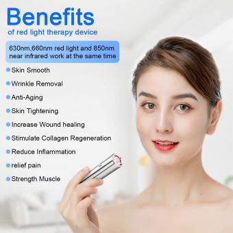 5LED Red & Blue Light Therapy Device with Infrared Pulse--for Joints & Muscles Pain Relief, Compact & Effective Design--Use 5 wavelengths, Stainless Steel Material 5LED Red & Blue Light Therapy Device with Infrared Pulse--for Joints & Muscles Pain Relief, Compact & Effective Design--Use 5 wavelengths, Stainless Steel Material