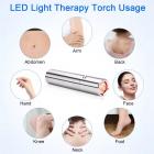 5LED Red & Blue Light Therapy Device with Infrared Pulse--for Joints & Muscles Pain Relief, Compact & Effective Design--Use 5 wavelengths, Stainless Steel Material