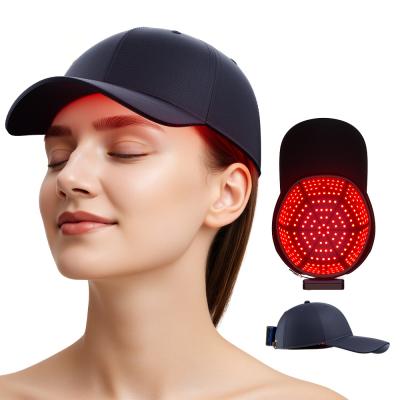 Gorro de terapia de luz roja y azul con 258 LED, dispositivo para el crecimiento del cabello para hombres y mujeres, diseño inalámbrico