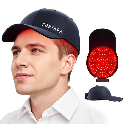 258 LED Rouge et Bleu Casquette LED Repousse Cheveux, appareil de repousse des cheveux pour hommes et femmes, conception sans fil