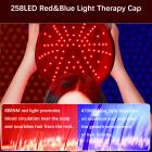 258 LED rød og blå lysterapihætte, hårgenvækstanordning til mænd og kvinder, trådløst design