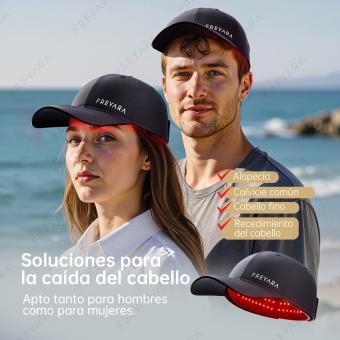 Gorro de terapia de luz roja y azul con 258 LED, dispositivo para el crecimiento del cabello para hombres y mujeres, diseño inalámbrico.