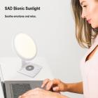 LED Happy Light 2.0 – Multifunktionale SAD-Lichttherapie-Lampe mit kabellosem Laden, 10000 Lux Sonnenlicht für Stimmungsaufhellung