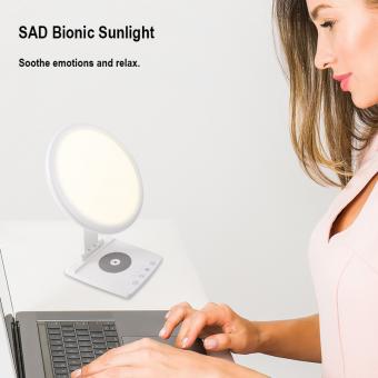 LED Happy Light 2.0 – Multifunktionale SAD-Lichttherapie-Lampe mit kabellosem Laden, 10000 Lux Sonnenlicht für Stimmungsaufhellung