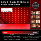 Alivia la artritis en los pies, los esguinces y el dolor muscular.LED-FeetRepair G33, dispositivo de fototerapia para pies y tobillos, con 115 luces LED rojas e infrarrojas (se vende por separado).