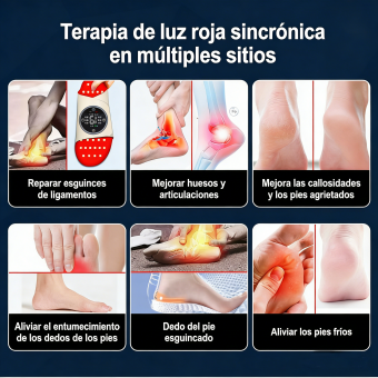 LED-FeetRepair P13, zapatos de terapia de luz roja e infrarroja con 172 LED. Alivia el dolor de pies y promueve la circulación sanguínea.