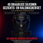 LED-FacialGlow 4D Professioneel 8-Kleuren LED-Lichttherapie Siliconenmasker voor Gezicht en Hals – Anti-Aging en Huidverheldering met 400 Lichtstralen-