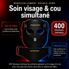 FREYARA LED-FacialGlow 4D – Masque LED Visage professionnel en silicone à luminothérapie 8 couleurs pour le visage et le cou, anti-âge et éclat, 400 LEDs