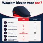 Draadloze lichttherapiekap met 84 led's, bevordert gezonde haargroei, 1800 mAh batterijcapaciteit, oplaadbaar en draagbaar.