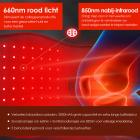 56LED Draadloze Roodlichttherapie Knieband met 3000mAh Batterij – Verlicht Artritispijn en Sportpijn