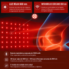 Rodillera de terapia de luz roja inalámbrica de 56 LED con batería de 3000 mAh para aliviar la artritis y el dolor deportivo.