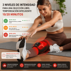 Rodillera de terapia de luz roja inalámbrica de 56 LED con batería de 3000 mAh para aliviar la artritis y el dolor deportivo.