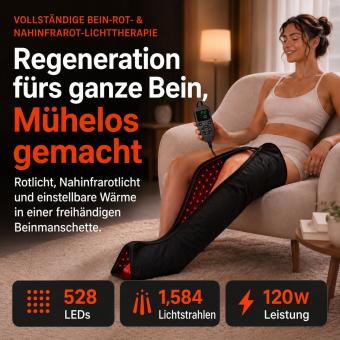 FREYARA Medizinische 528-LED Rot- & Infrarot-Lichttherapie LED-Ganzbein-Therapie-Boot für Beine und Füße