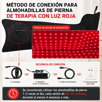 Botas de terapia de luz roja e infrarroja de grado médico con 528 LED para piernas y pies.