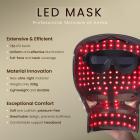 Masque de Luminothérapie LED Professionnel 8 Couleurs – 756 LED Masque LED pour le Visage et le Cou, Soin Anti-Imperfections, Éclat & Anti-Âge à Domicile