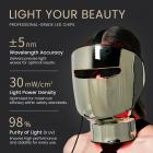 Masque de Luminothérapie LED Professionnel 8 Couleurs – 756 LED Masque LED pour le Visage et le Cou, Soin Anti-Imperfections, Éclat & Anti-Âge à Domicile