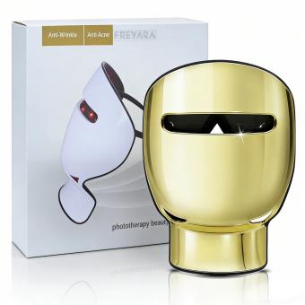 Masque de Luminothérapie LED Professionnel 8 Couleurs – 756 LED Masque LED pour le Visage et le Cou, Soin Anti-Imperfections, Éclat & Anti-Âge à Domicile