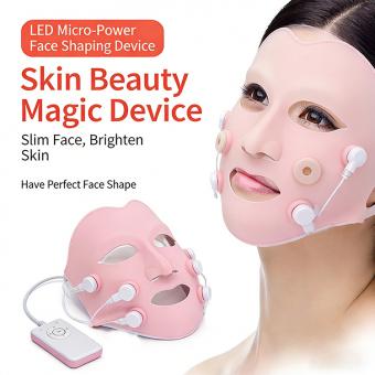 3-in-1 LED Micro-Vibration Massage Face Mask,Enhances Serum Absorption , Boosts Collagen,Lift and Brighten Skin