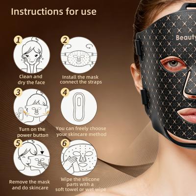 Mascarilla facial de silicona FREYARA Professional con terapia de luz LED de 8 colores para cobertura total del rostro y la mandíbula, antienvejecimiento, iluminadora, antiarrugas y antiacné.