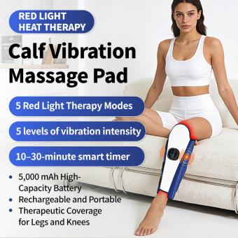 78 LEDs Wireless Red Light and Infrared Light Therapy Calf Pad with Vibration for Soothe Sore Calf, Muscle Recovery & Leg Relief
