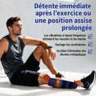 FREYARA Coussin de luminothérapie rouge & infrarouge 78 LED sans fil pour les mollets – avec vibration pour soulager les tensions musculaires, favoriser la récupération et le confort des jambes