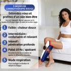 FREYARA Coussin de luminothérapie rouge & infrarouge 78 LED sans fil pour les mollets – avec vibration pour soulager les tensions musculaires, favoriser la récupération et le confort des jambes